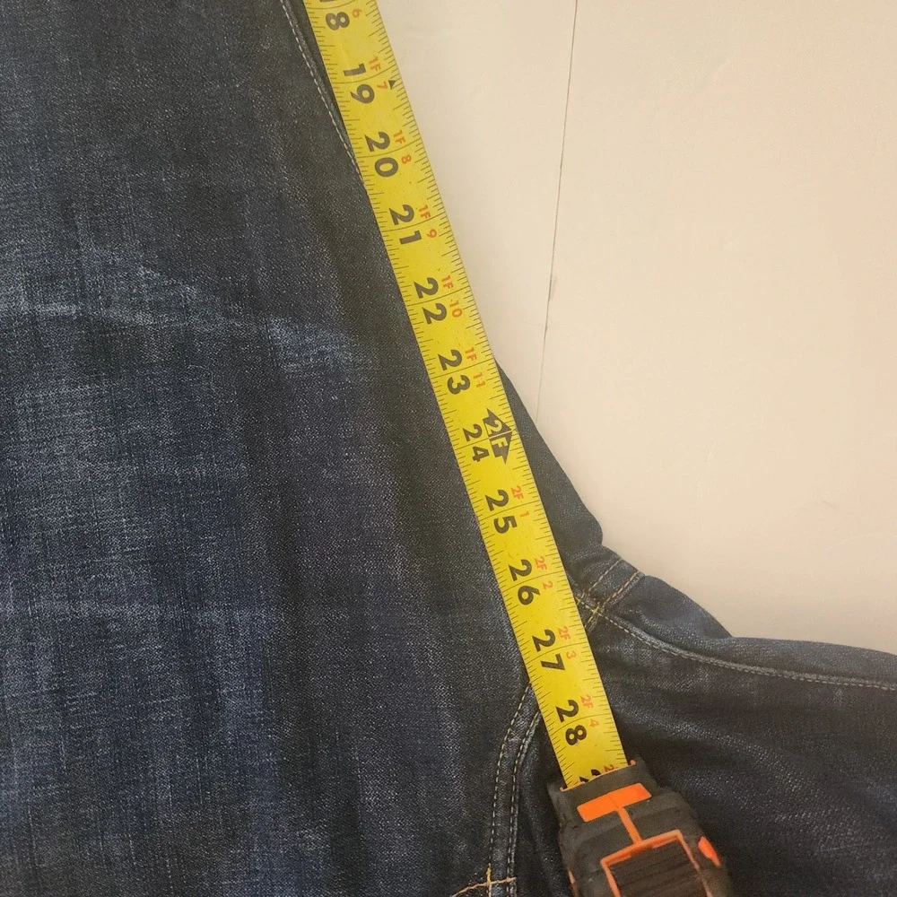 D85 Lucky Brand 181 Relaxed‎ Straight Jeans Mens 46x26 Dark Wash Blue Denim